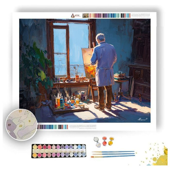 PAINTER BY WINDOW - Paint by Numbers Full Kit