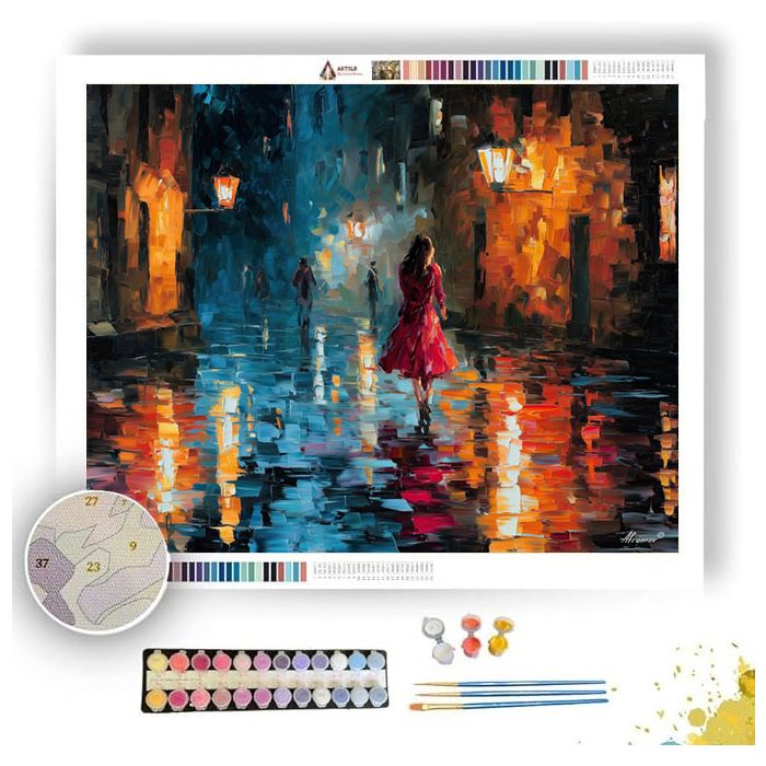 RAINDROPS ON COBBLESTONE - Paint by Numbers Full Kit