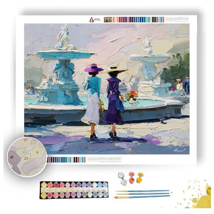 FOUNTAIN SQUARE - Paint by Numbers Full Kit
