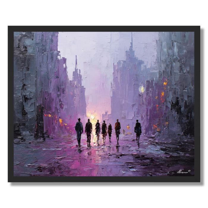 STREET AT DUSK - FRAMED