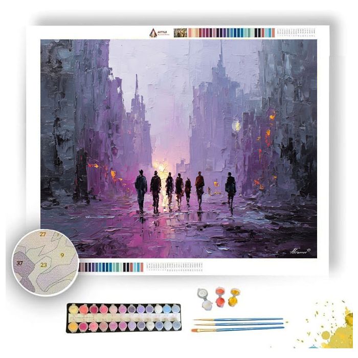 STREET AT DUSK - Paint by Numbers Full Kit