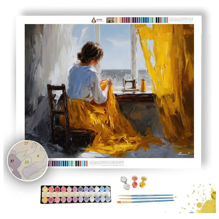 GOLD CURTAINS - Paint by Numbers Full Kit