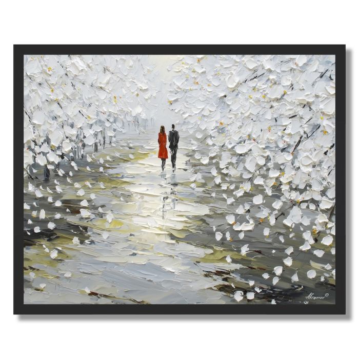 WALK IN SPRING BLOSSOM - FRAMED