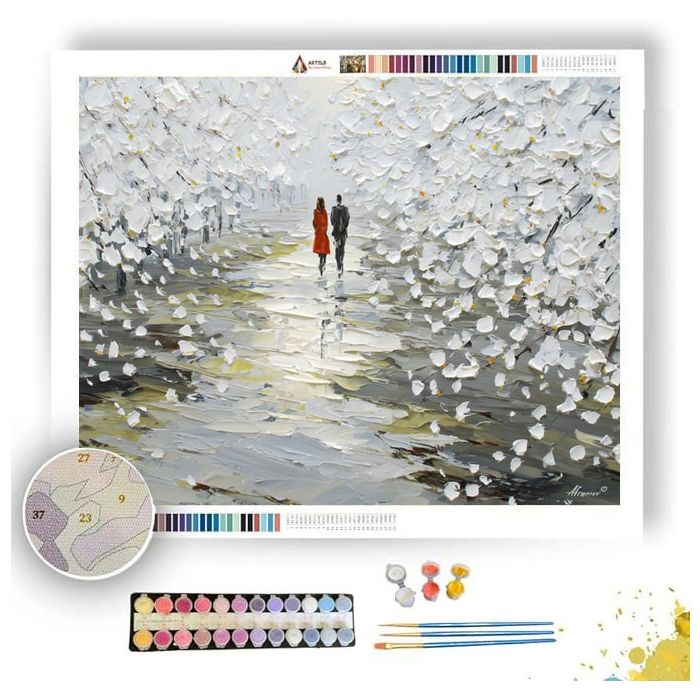 WALK IN SPRING BLOSSOM - Paint by Numbers Full Kit