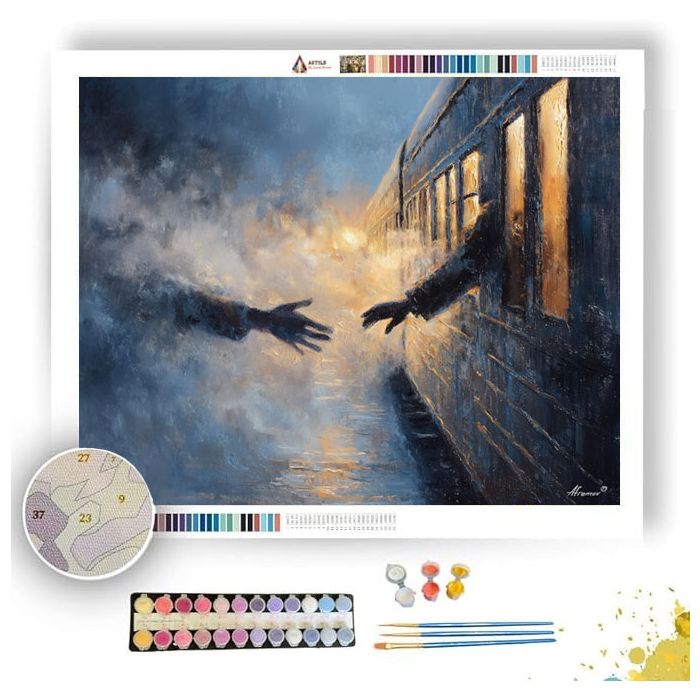 FAREWELL AT THE STATION - Paint by Numbers Full Kit