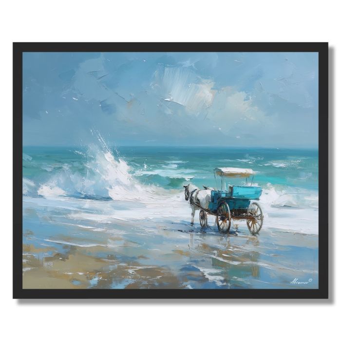 CARRIAGE BY THE SEA - FRAMED