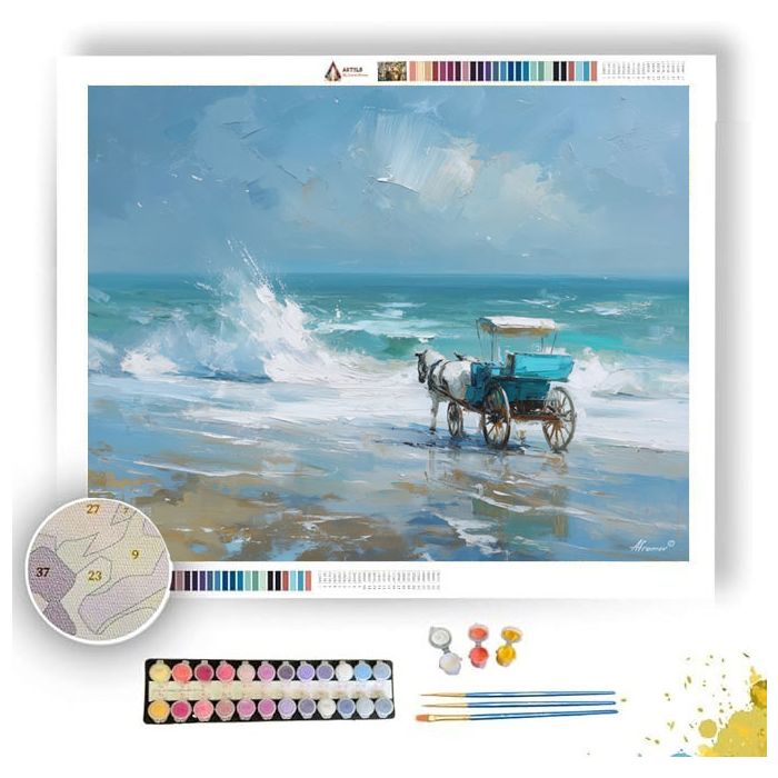 CARRIAGE BY THE SEA - Paint by Numbers Full Kit