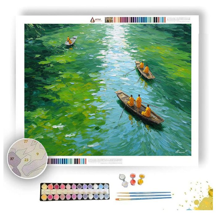 RIVER OF CAMBODIA - Paint by Numbers Full Kit