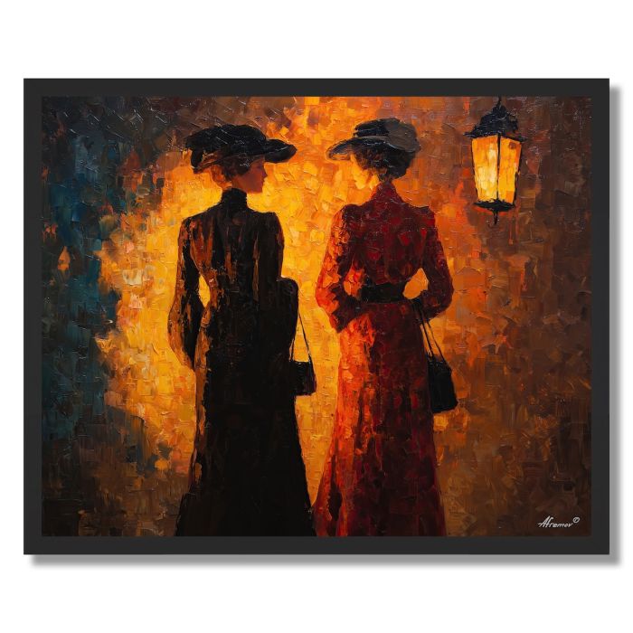 MEETING UNDER LANTERNS - FRAMED