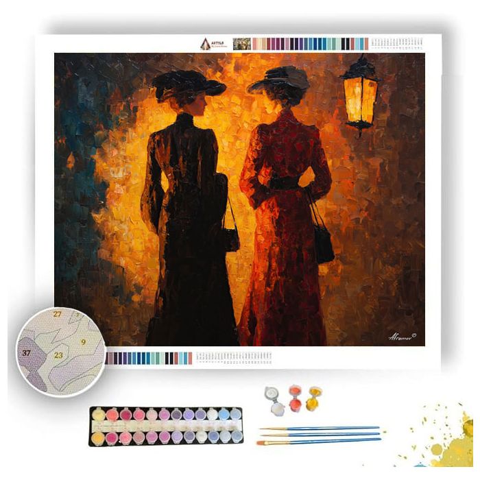 MEETING UNDER LANTERNS - Paint by Numbers Full Kit