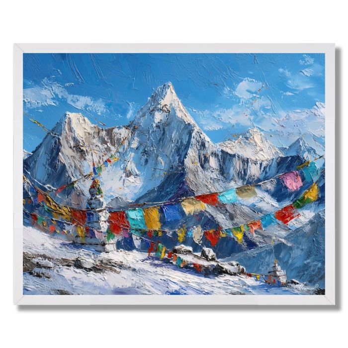 TIBETAN MOUNTAIN TEMPLE - FRAMED