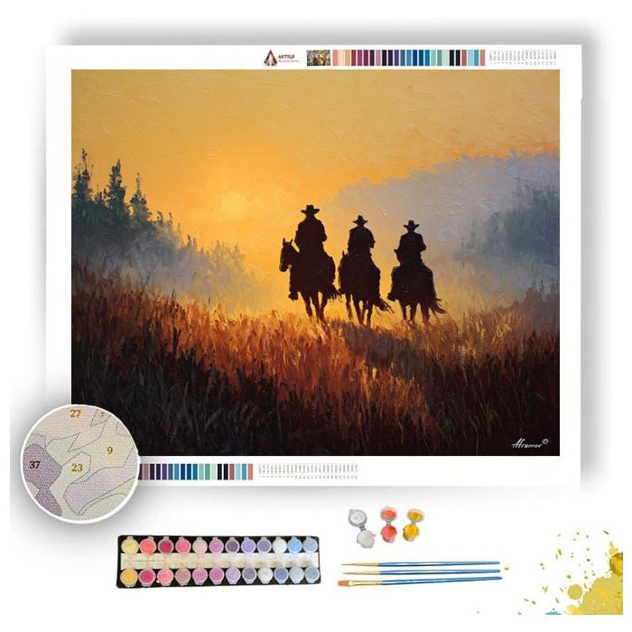 HORSEMEN AT DAWN - Paint by Numbers Full Kit