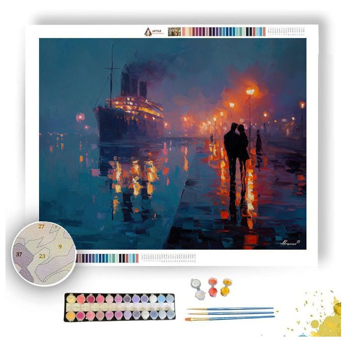 LOVERS ON THE PIER - Paint by Numbers Full Kit