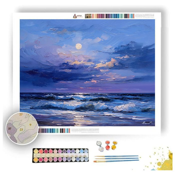 MOONLIGHT BY THE SEA - Paint by Numbers Full Kit