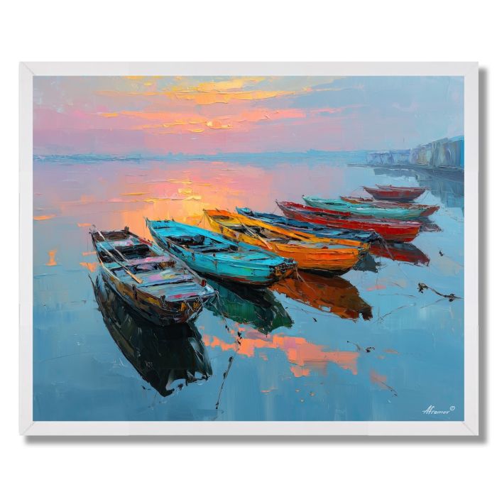 FISHING PORT MORNING - FRAMED