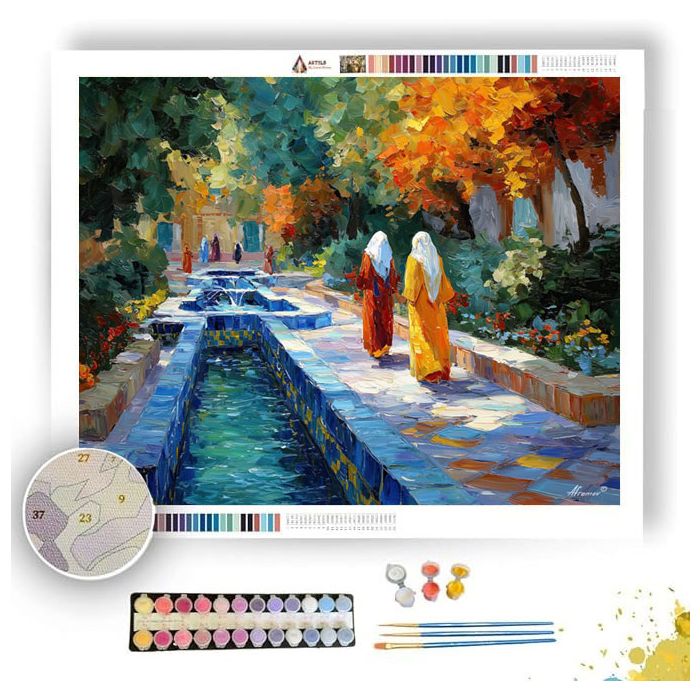 PERSIAN GARDEN WALK - Paint by Numbers Full Kit