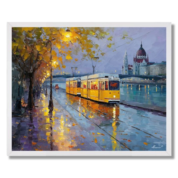 BUDAPEST RIVER STREET - FRAMED
