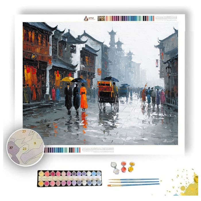 SHANGHAI PORT STREET - Paint by Numbers Full Kit