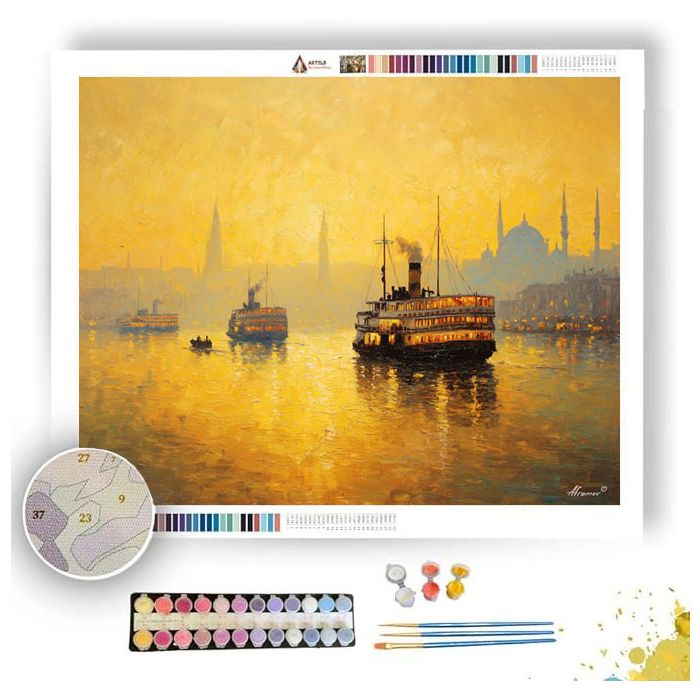 ISTANBUL GOLDEN HORN - Paint by Numbers Full Kit