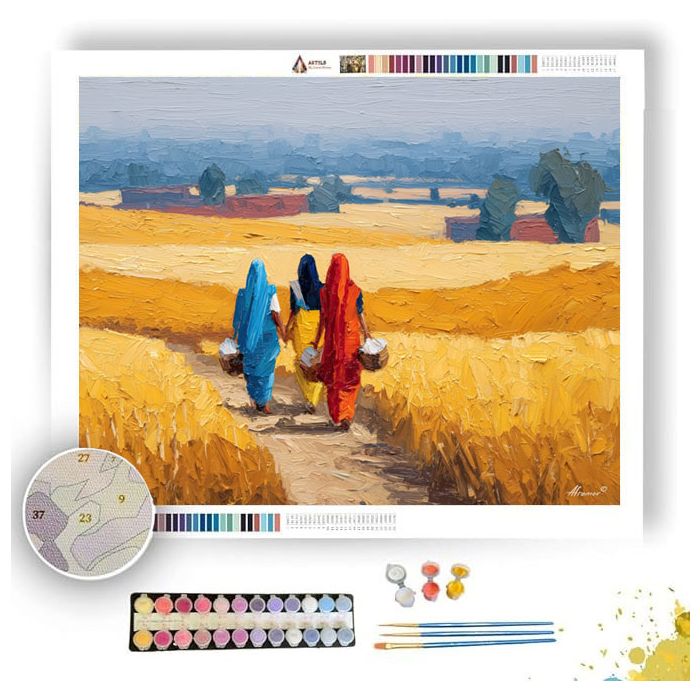 INDIAN COUNTRYSIDE MORNING - Paint by Numbers Full Kit
