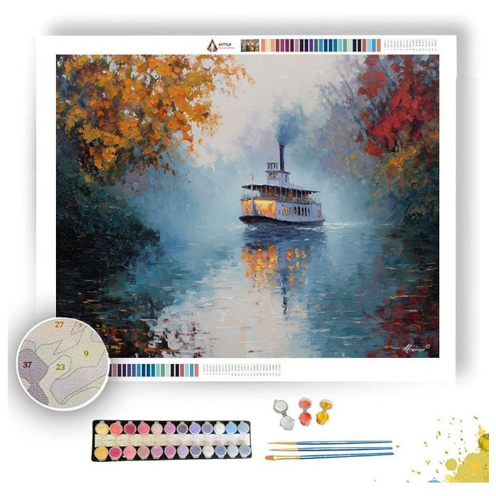 RIVERBOAT CROSSING - Paint by Numbers Full Kit