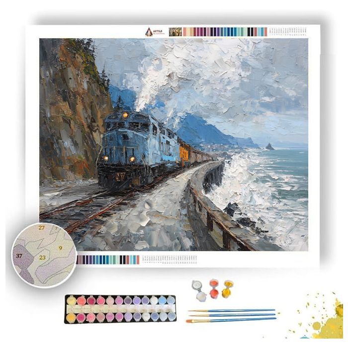 COASTAL LOCOMOTIVE - Paint by Numbers Full Kit