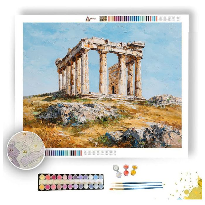 GREEK HILLTOP RUINS - Paint by Numbers Full Kit