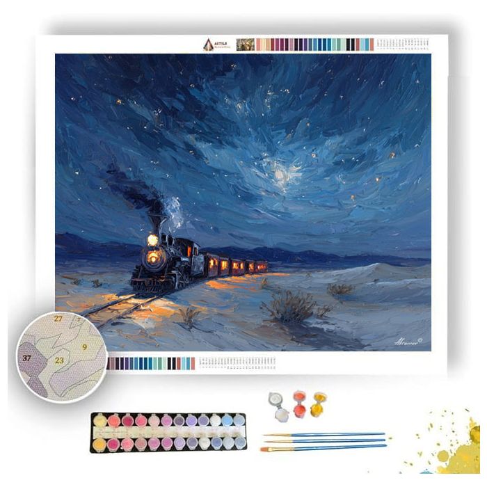 DESERT NIGHT TRAIN - Paint by Numbers Full Kit