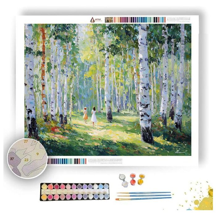 RUSSIAN BIRCH FOREST - Paint by Numbers Full Kit