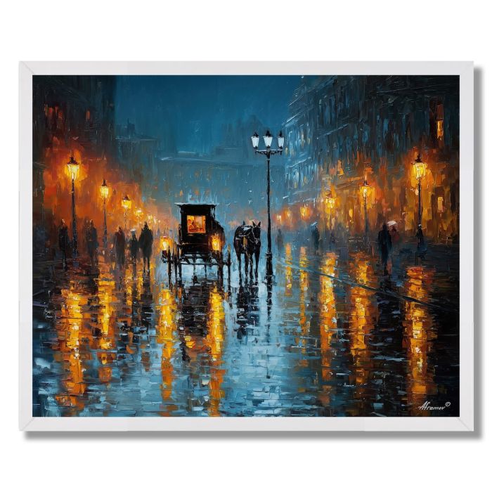 CARRIAGE IN RAIN - FRAMED