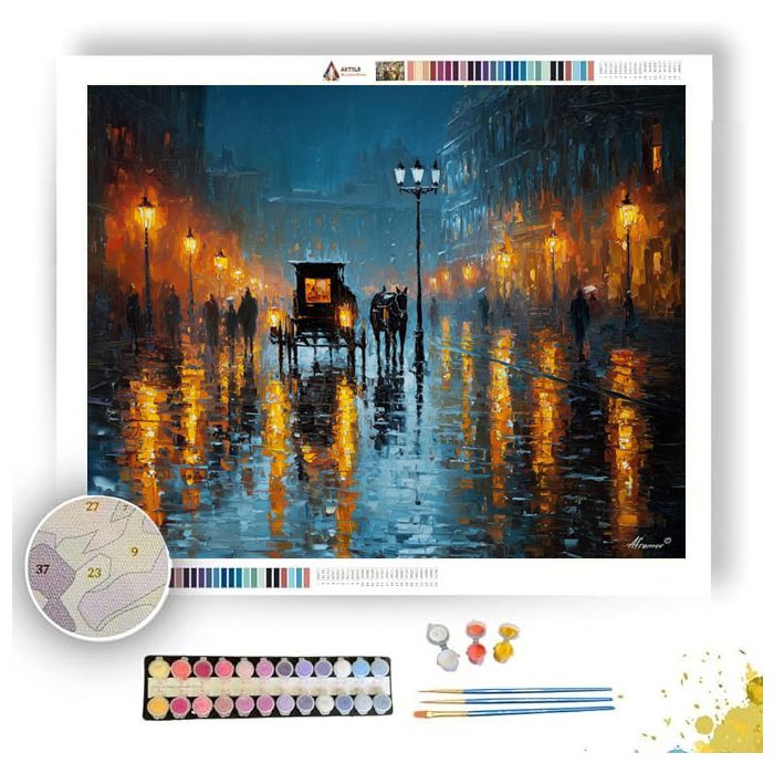 CARRIAGE IN RAIN - Paint by Numbers Full Kit