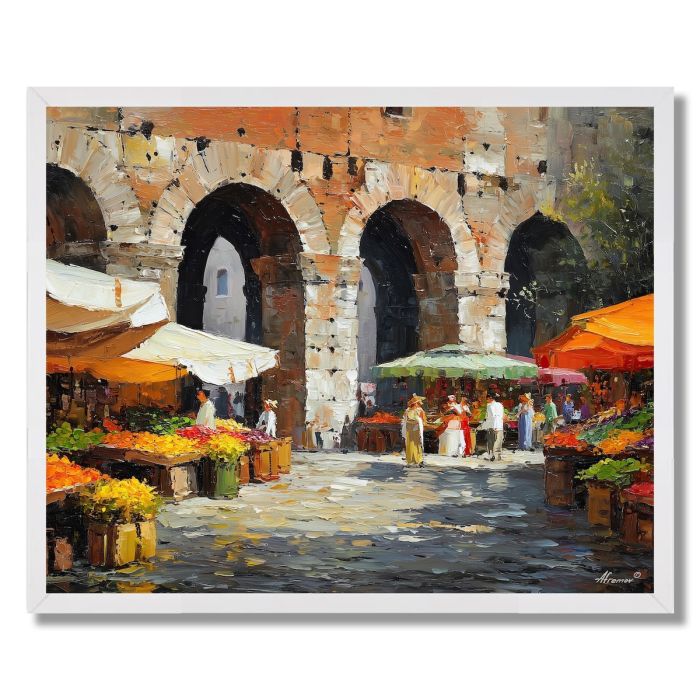 ROME MARKET SQUARE - FRAMED