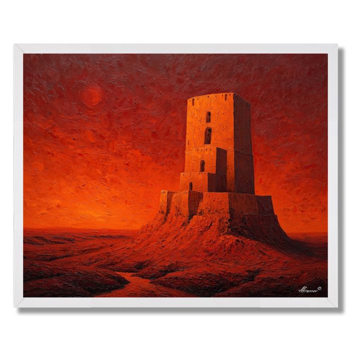 PERSIAN DESERT TOWER - FRAMED