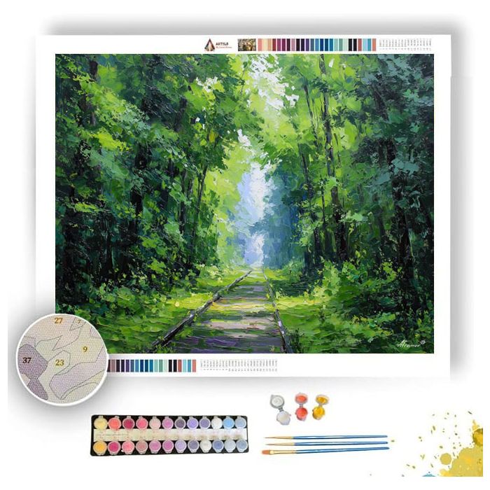 FOREST RAIL PATH - Paint by Numbers Full Kit