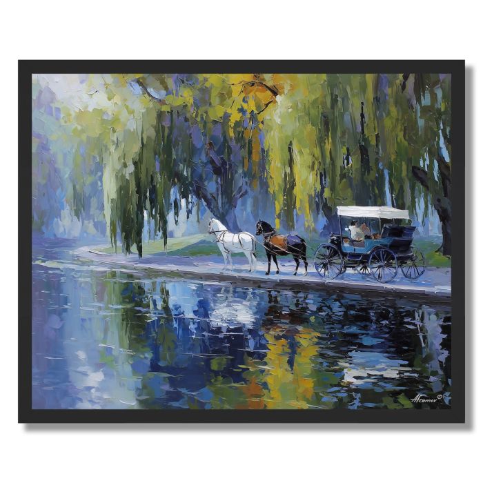 CARRIAGE AT RIVERSIDE - FRAMED