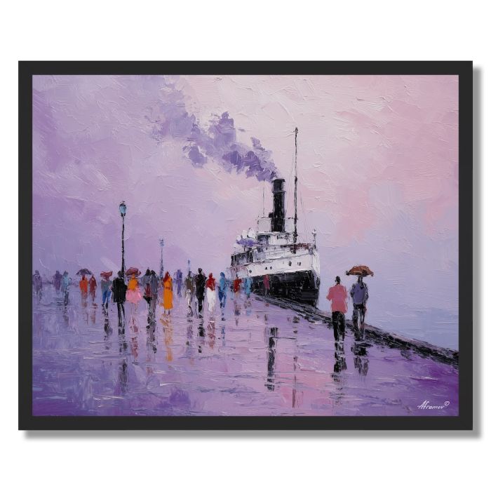 STEAMSHIP DEPARTURE - FRAMED
