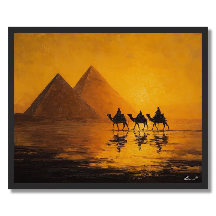 PYRAMIDS AT DAWN - FRAMED