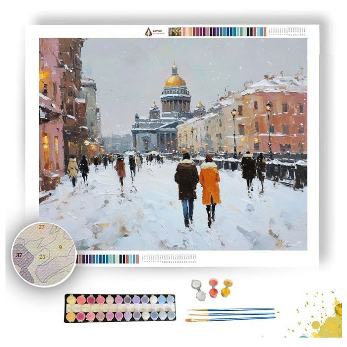 ST. PETERSBURG SNOW WALK - Paint by Numbers Full Kit