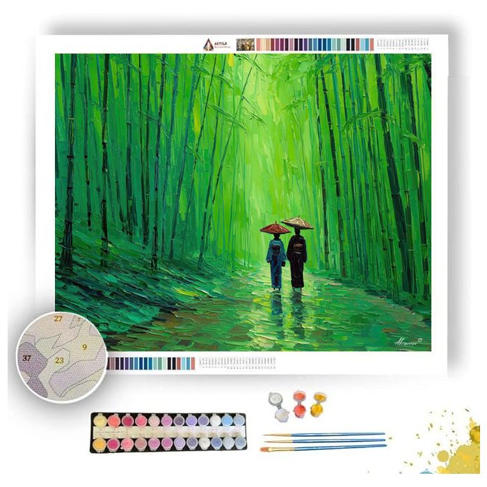 JAPANESE BAMBOO PATH - Paint by Numbers Full Kit