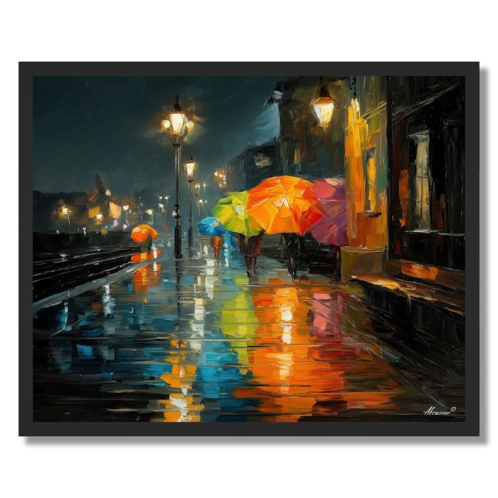 COUNTRY PLATFORM RAIN - FRAMED