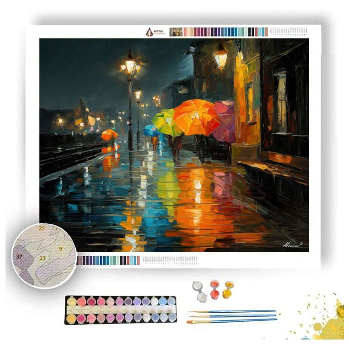 COUNTRY PLATFORM RAIN - Paint by Numbers Full Kit