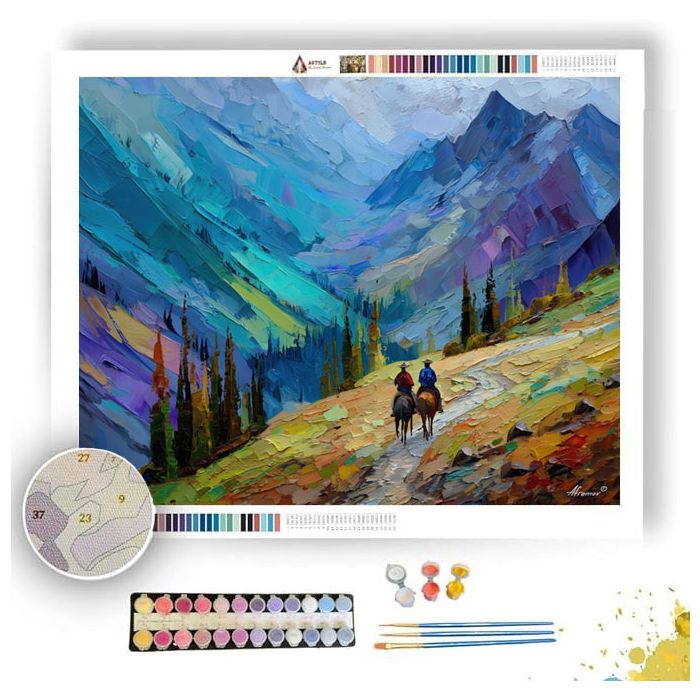 MOUNTAIN PASS JOURNEY - Paint by Numbers Full Kit