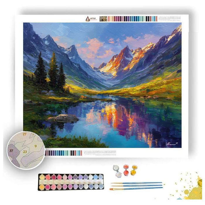 NORWEGIAN VALLEY MORNING - Paint by Numbers Full Kit