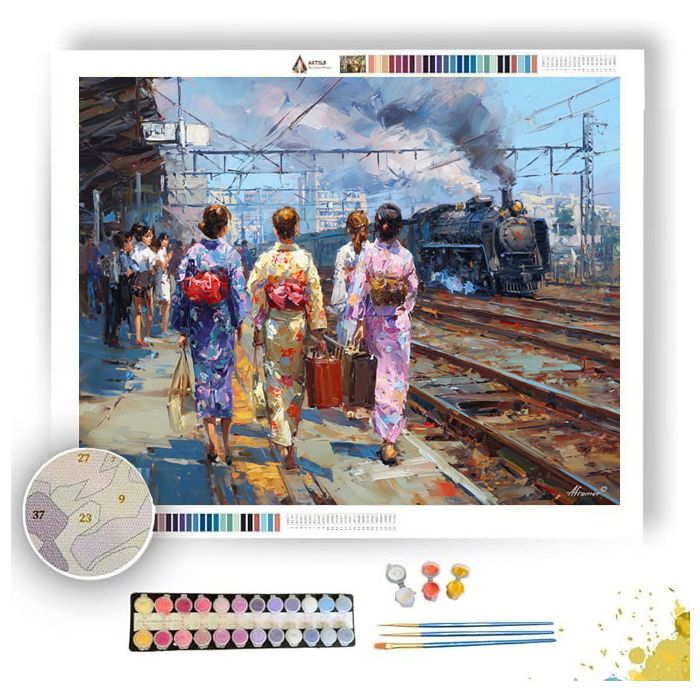 TOKYO RAIL YARD - Paint by Numbers Full Kit