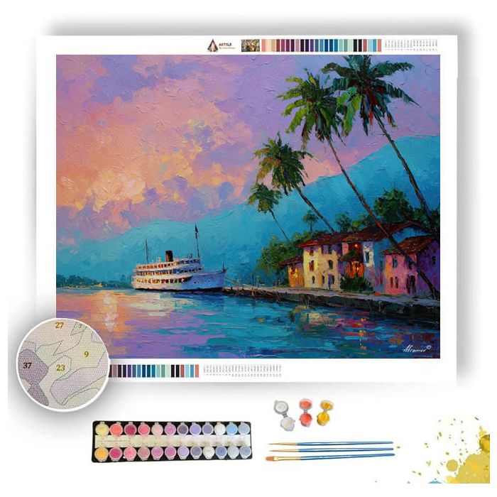 TROPICAL SHORE ARRIVAL - Paint by Numbers Full Kit