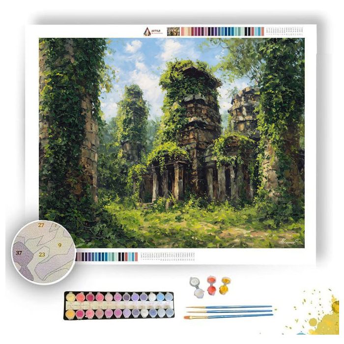 ANGKOR FOREST LIGHT - Paint by Numbers Full Kit