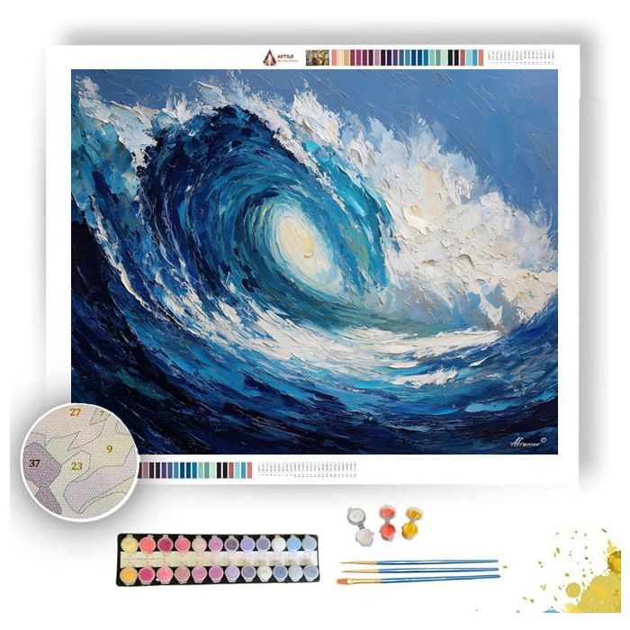 SAPPHIRE WAVE - Paint by Numbers Full Kit