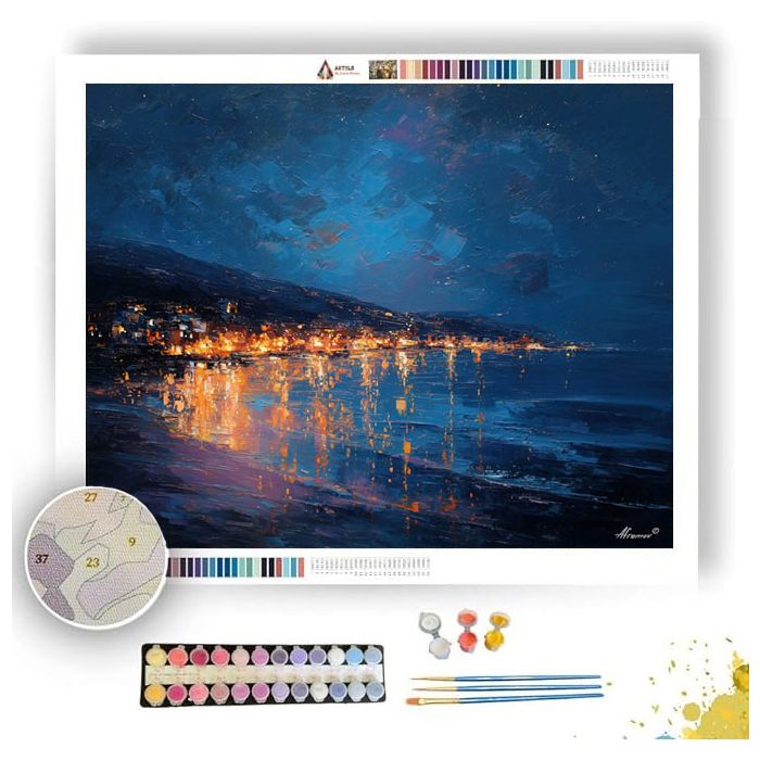 COAST AT NIGHT - Paint by Numbers Full Kit