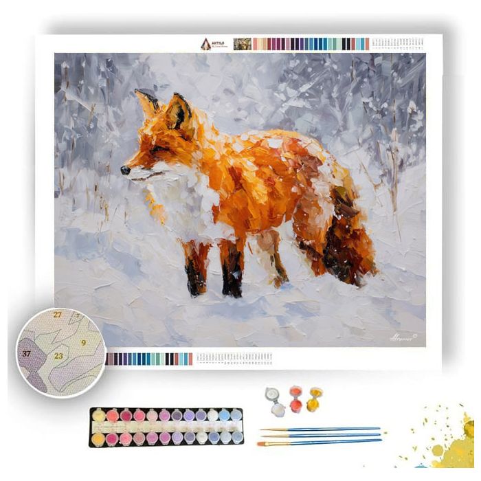 FOX IN SNOW - Paint by Numbers Full Kit