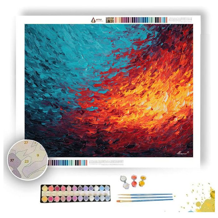 FIRE AND WATER - Paint by Numbers Full Kit